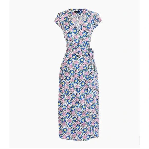 J Crew Floral Wrap Dress - Picture 3 of 7